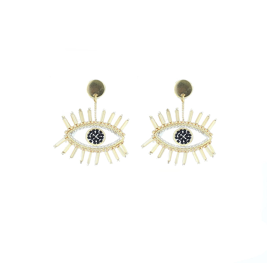 ARETES GOLDEN EYE EARRING-GP