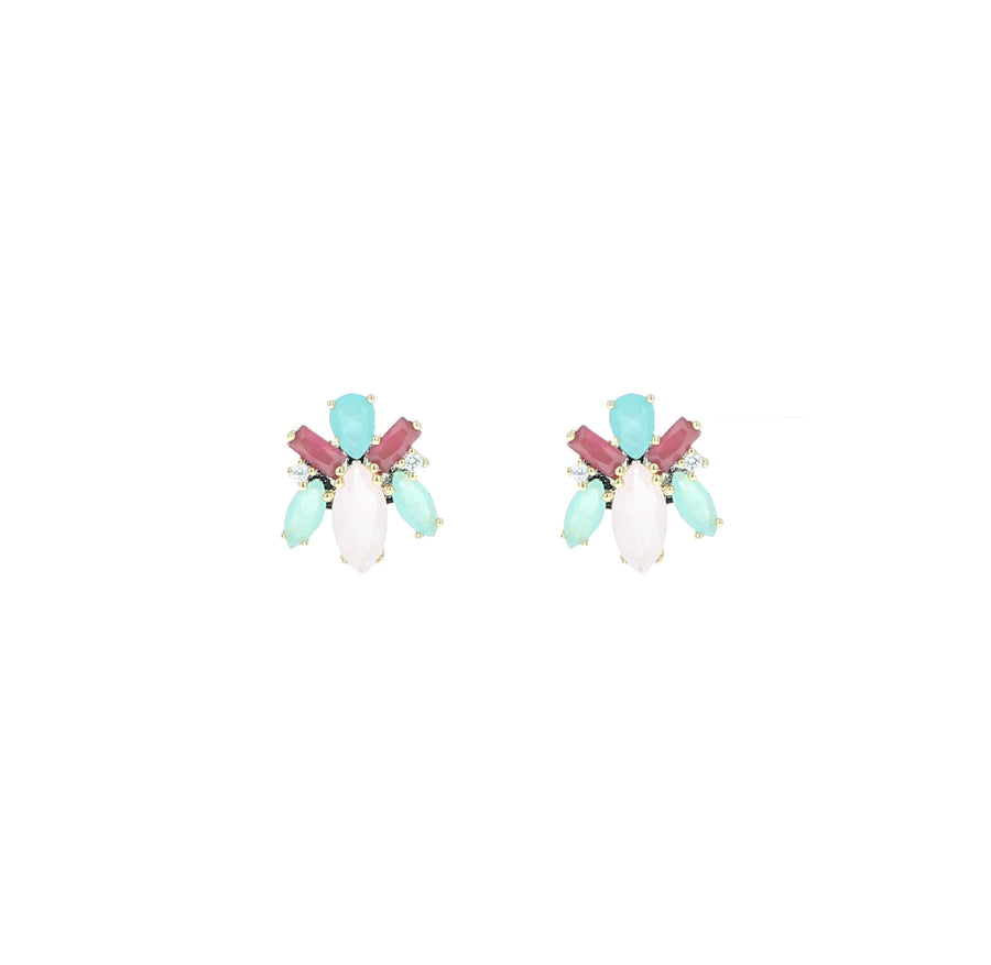 ARETES PIEDRAS COLORES