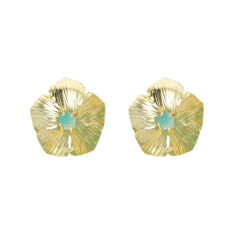 ARETES FLOR ESMERALDA