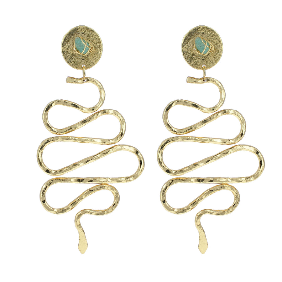 ARETES SNAKE ESMERALDA